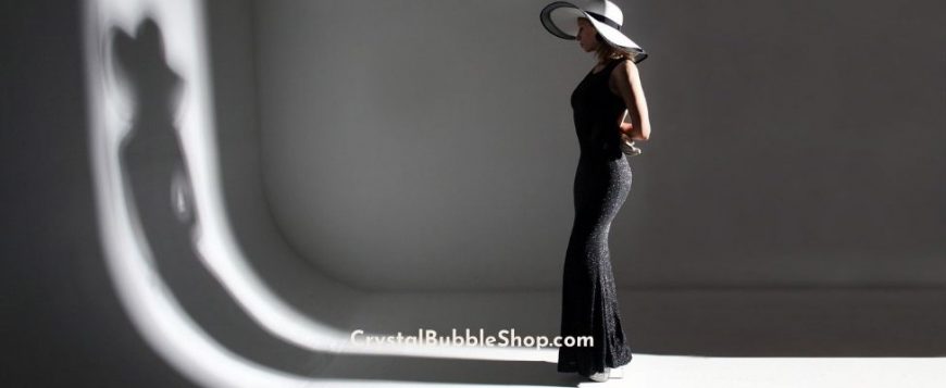 vestida para celebrar fin de año